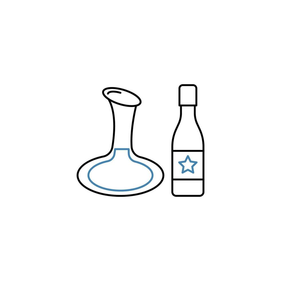 decanter concept line icon. Simple element illustration. decanter concept outline symbol design. vector