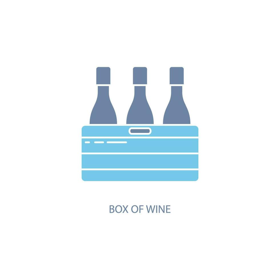 box of wine concept line icon. Simple element illustration. box of wine concept outline symbol design. vector