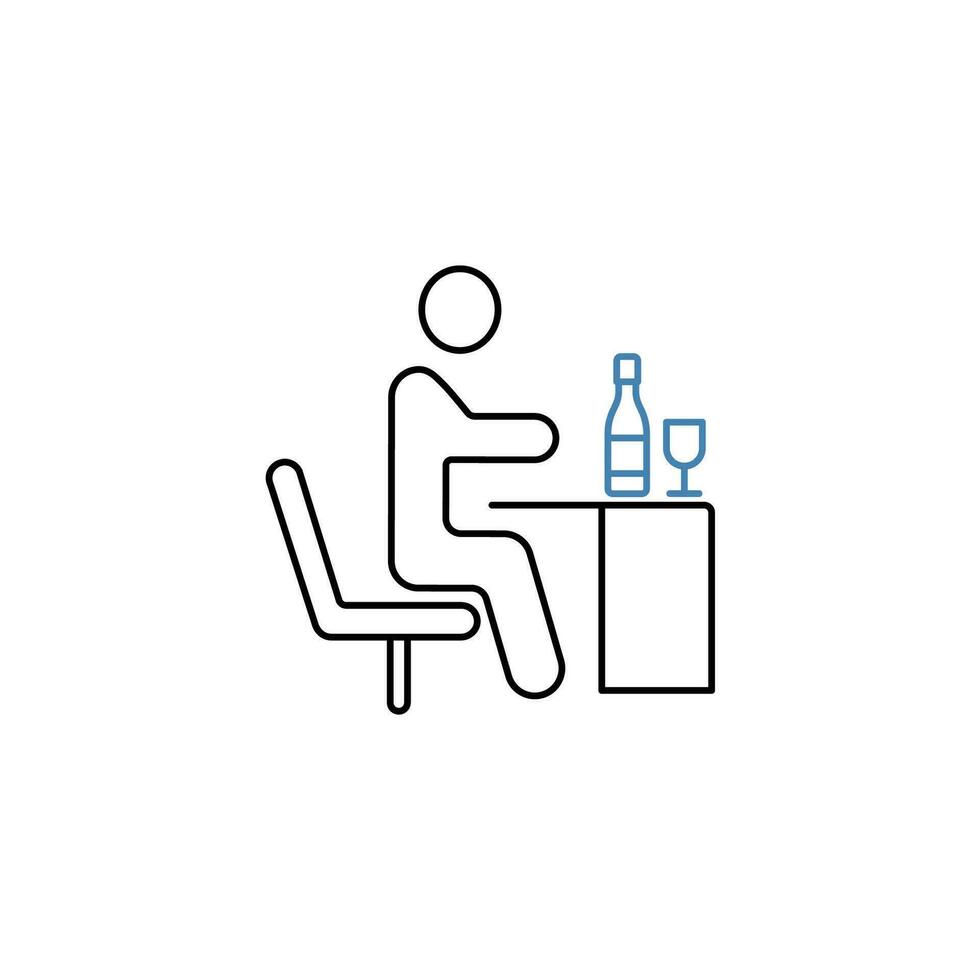 drinking concept line icon. Simple element illustration. drinking concept outline symbol design. vector