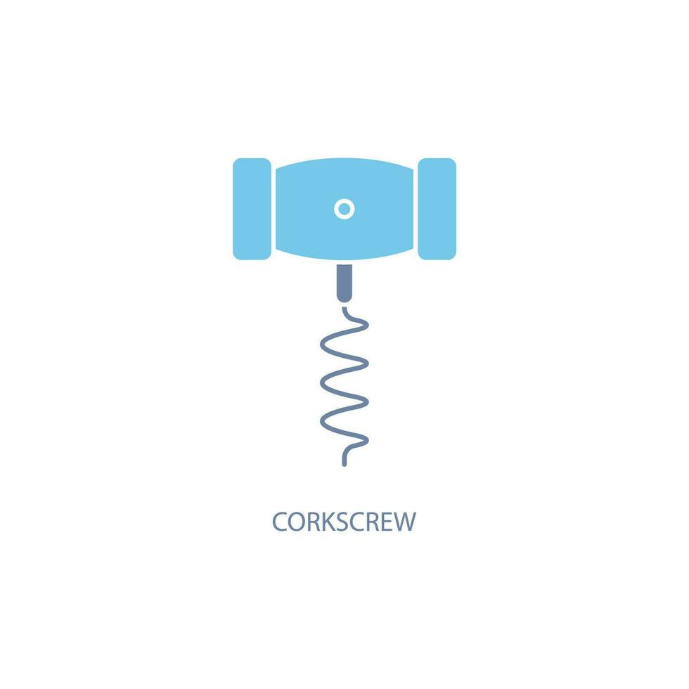 corkscrew concept line icon. Simple element illustration. corkscrew concept outline symbol design. vector