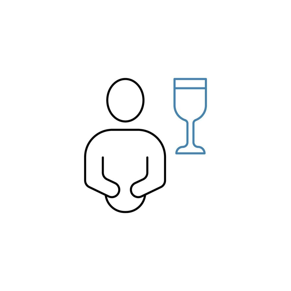 Sommelier concept line icon. Simple element illustration. Sommelier concept outline symbol design. vector