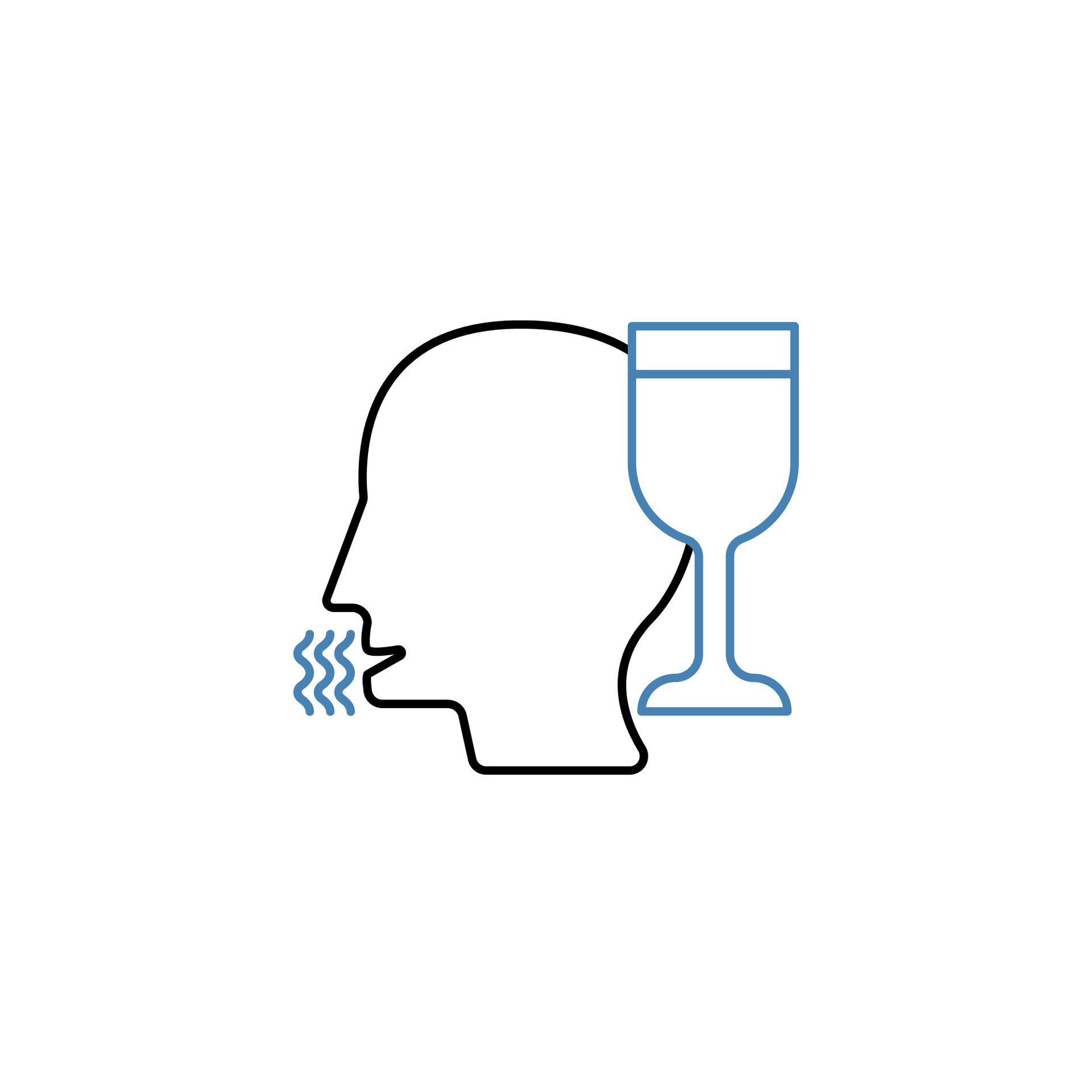nosing concept line icon. Simple element illustration. nosing concept ...