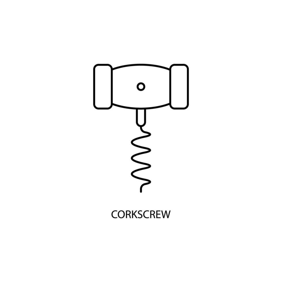 corkscrew concept line icon. Simple element illustration. corkscrew concept outline symbol design. vector