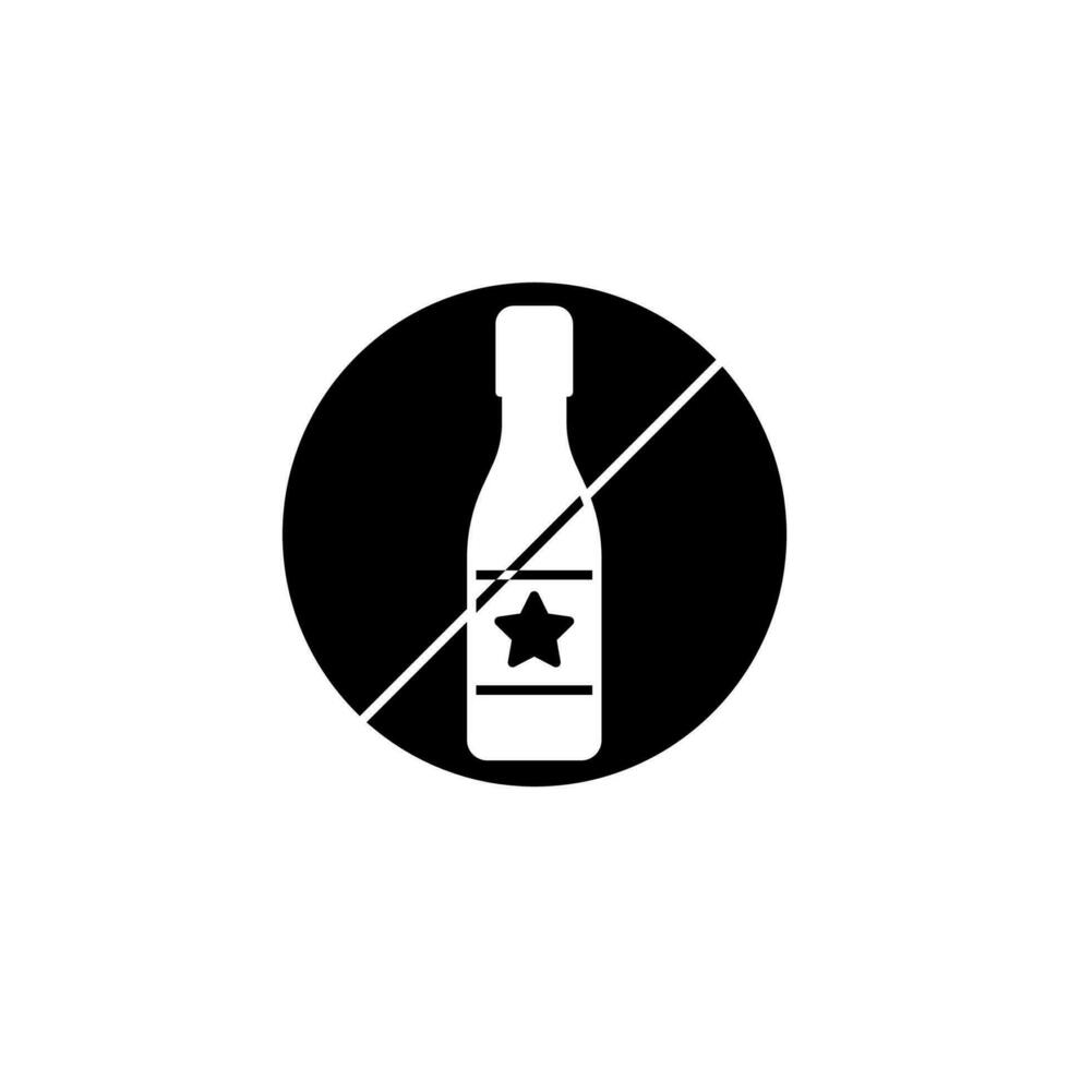 no drinking concept line icon. Simple element illustration. no drinking concept outline symbol design. vector