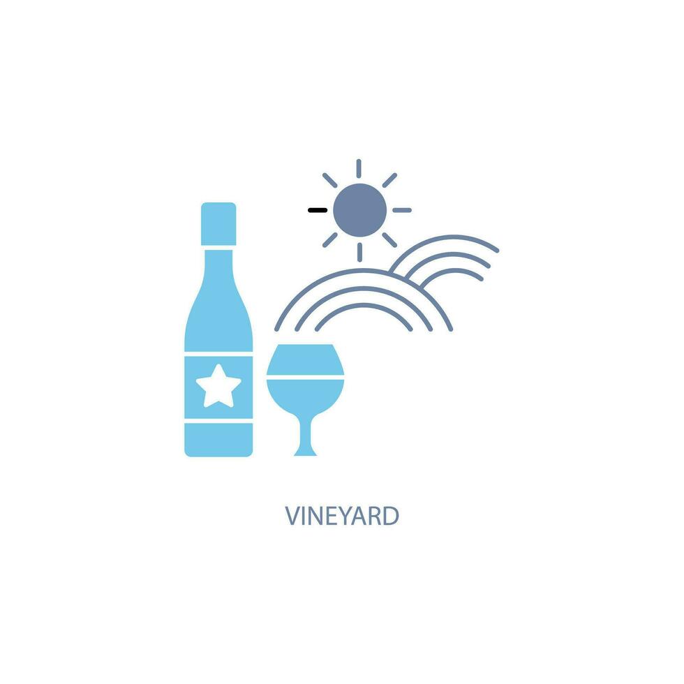 Vineyard concept line icon. Simple element illustration. Vineyard concept outline symbol design. vector