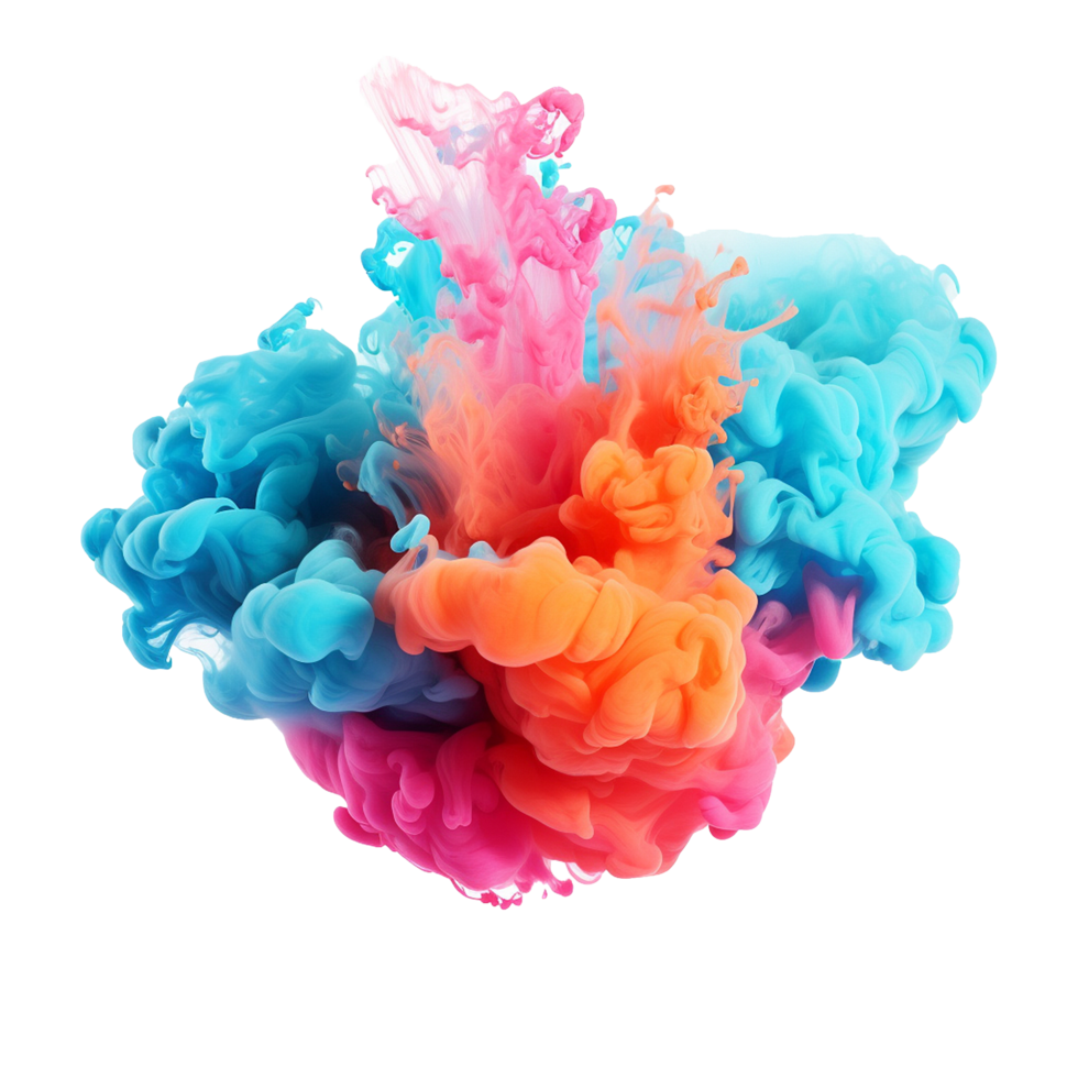 AI generated Colorful cloud png isolated on transparent background
