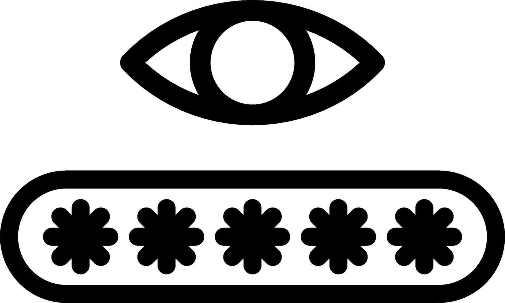 ver contraseña botón, ojo en contraseña icono vector diseño