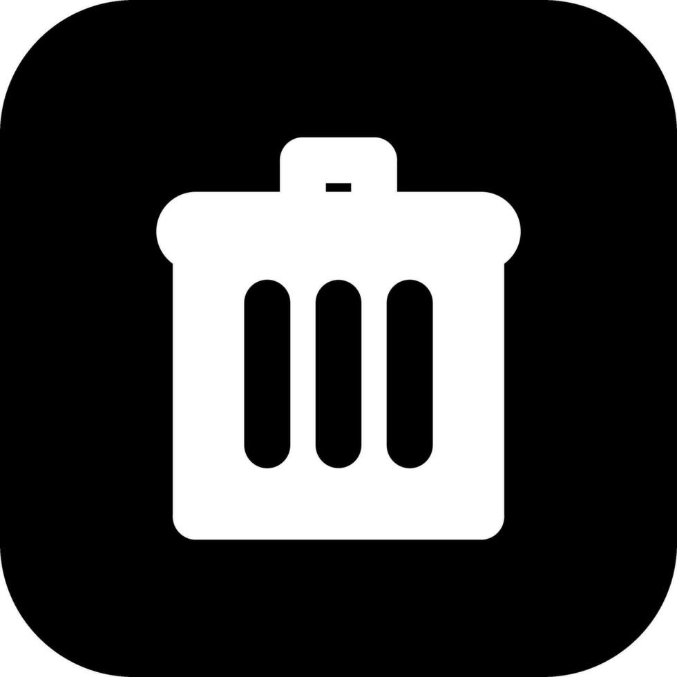 trash can icon delete button on square background vector