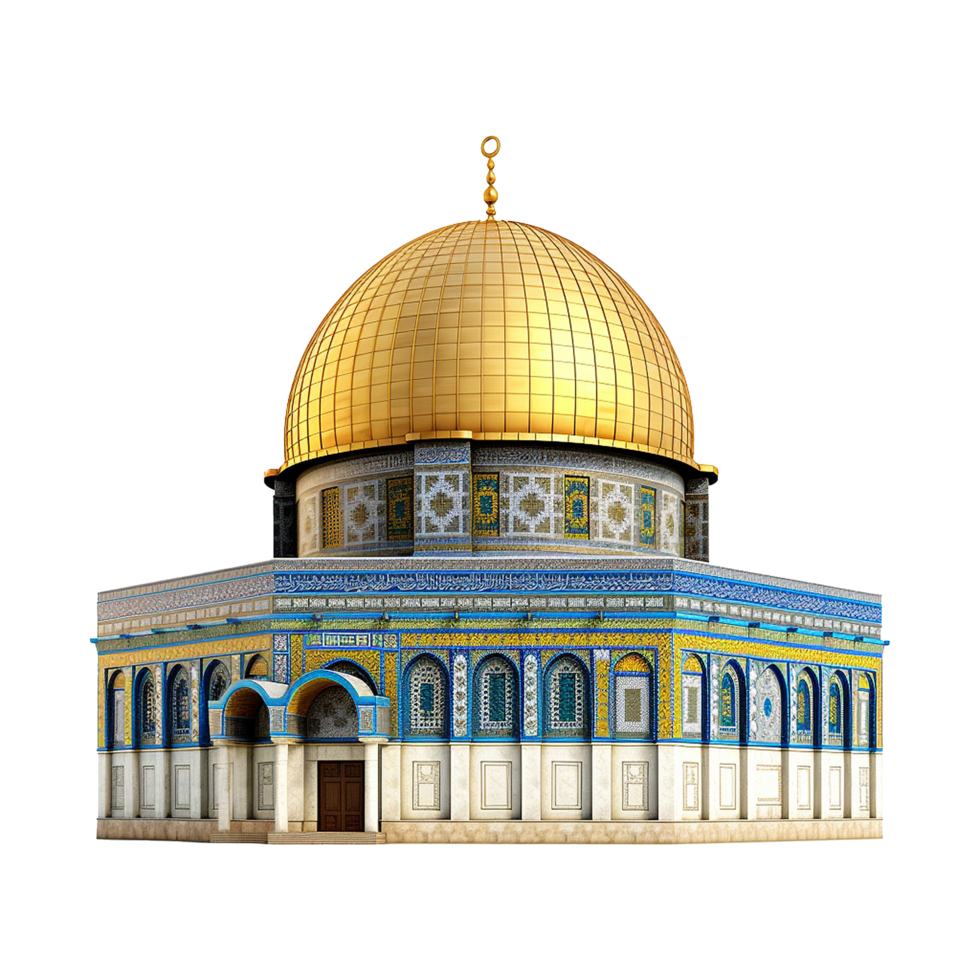 AI generated Dome of rock mosque isolated on transparent background png