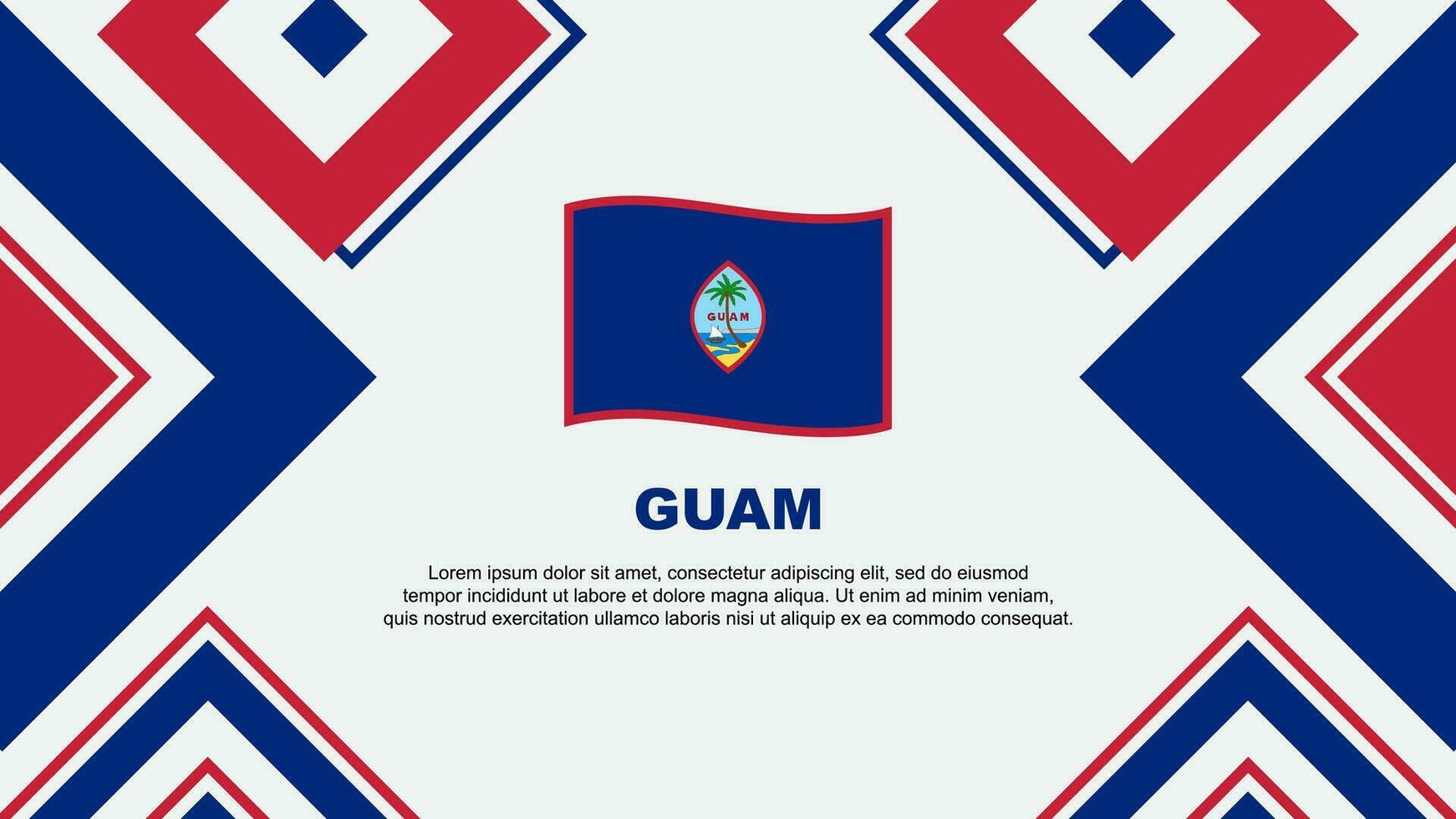 Guam Flag Abstract Background Design Template. Guam Independence Day Banner Wallpaper Vector Illustration. Guam Independence Day