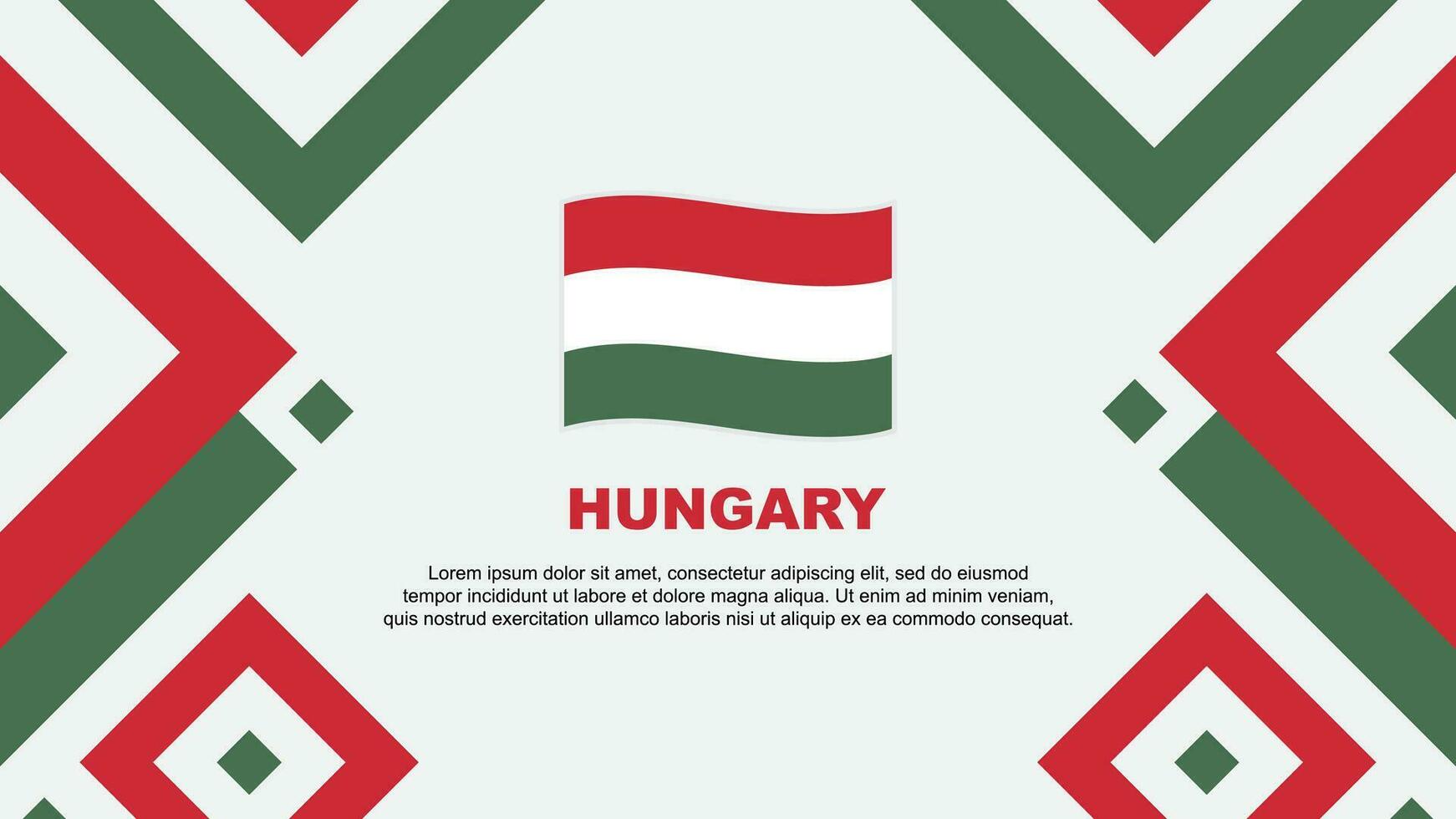 Hungary Flag Abstract Background Design Template. Hungary Independence Day Banner Wallpaper Vector Illustration. Hungary Template