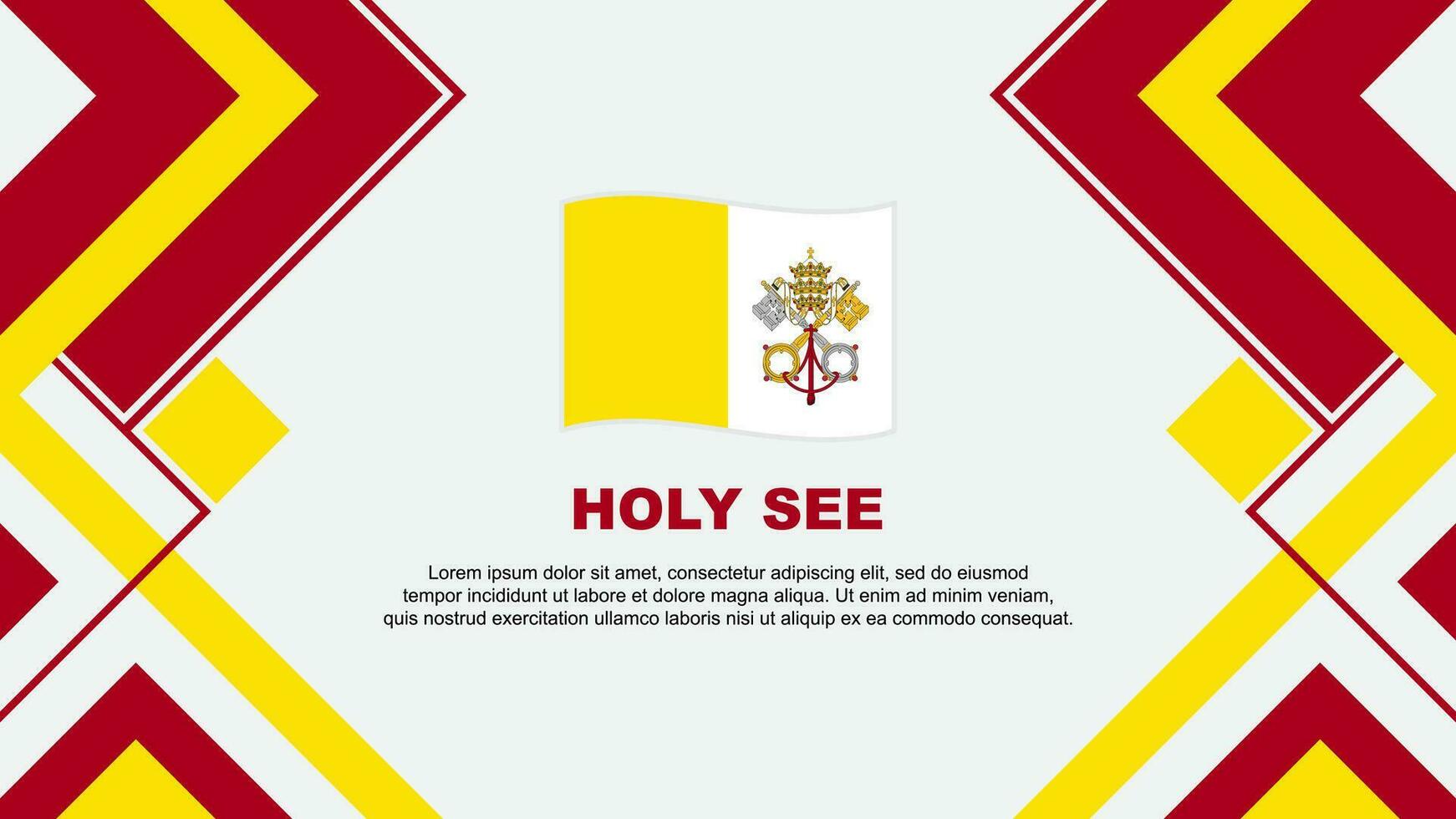 Holy See Flag Abstract Background Design Template. Holy See Independence Day Banner Wallpaper Vector Illustration. Holy See Banner