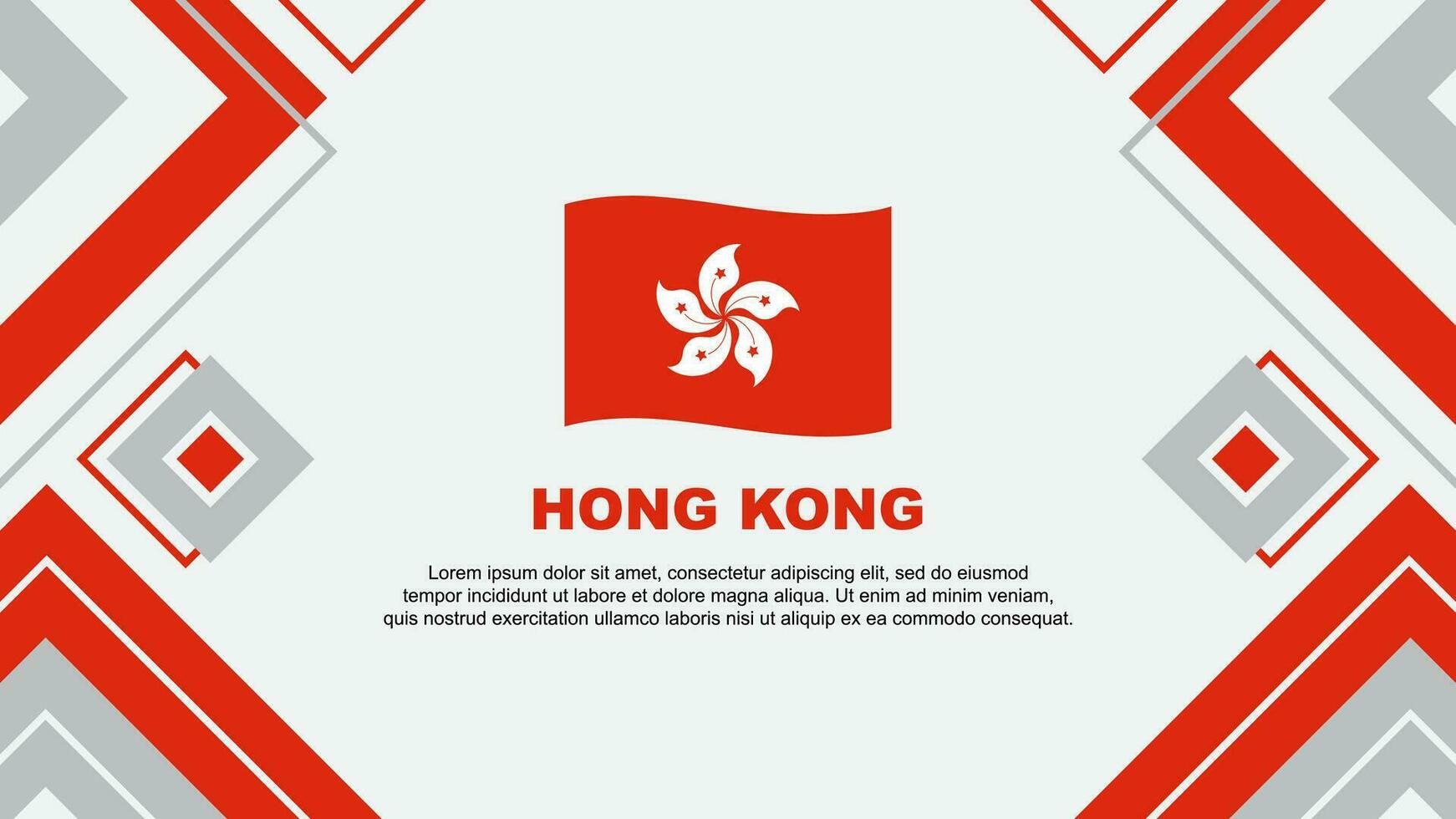 Hong Kong Flag Abstract Background Design Template. Hong Kong Independence Day Banner Wallpaper Vector Illustration. Hong Kong Background