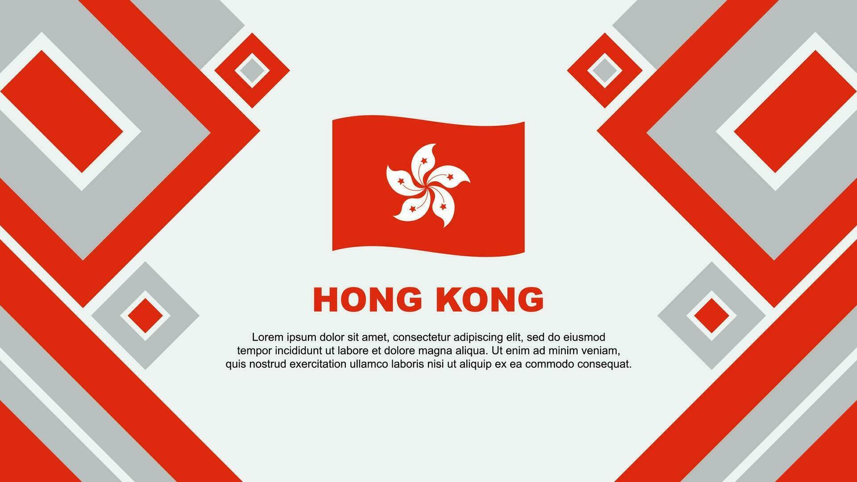 Hong Kong Flag Abstract Background Design Template. Hong Kong Independence Day Banner Wallpaper Vector Illustration. Hong Kong Cartoon