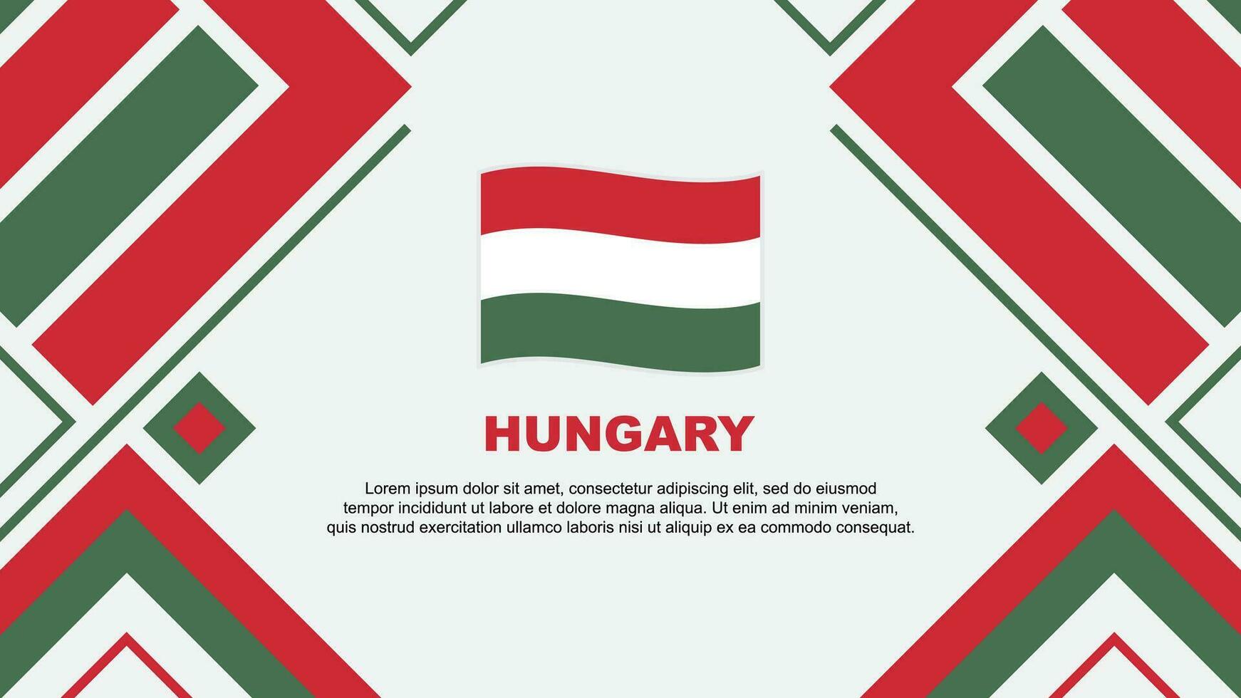 Hungary Flag Abstract Background Design Template. Hungary Independence Day Banner Wallpaper Vector Illustration. Hungary Flag