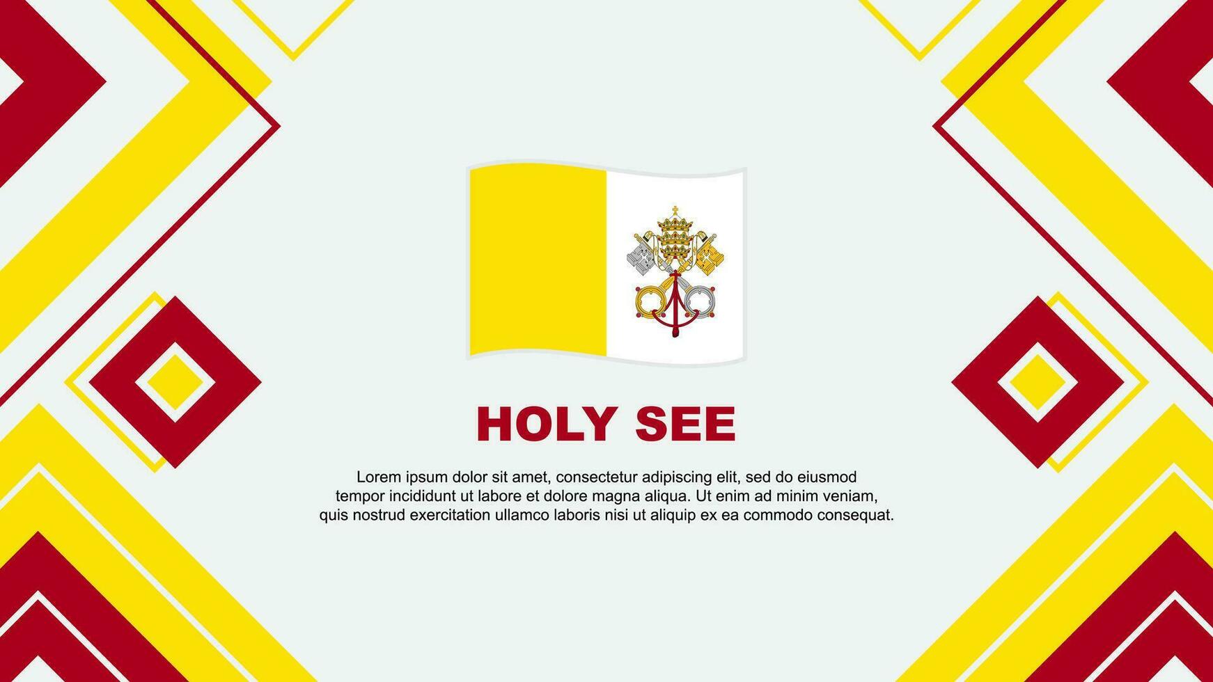 Holy See Flag Abstract Background Design Template. Holy See Independence Day Banner Wallpaper Vector Illustration. Holy See Background