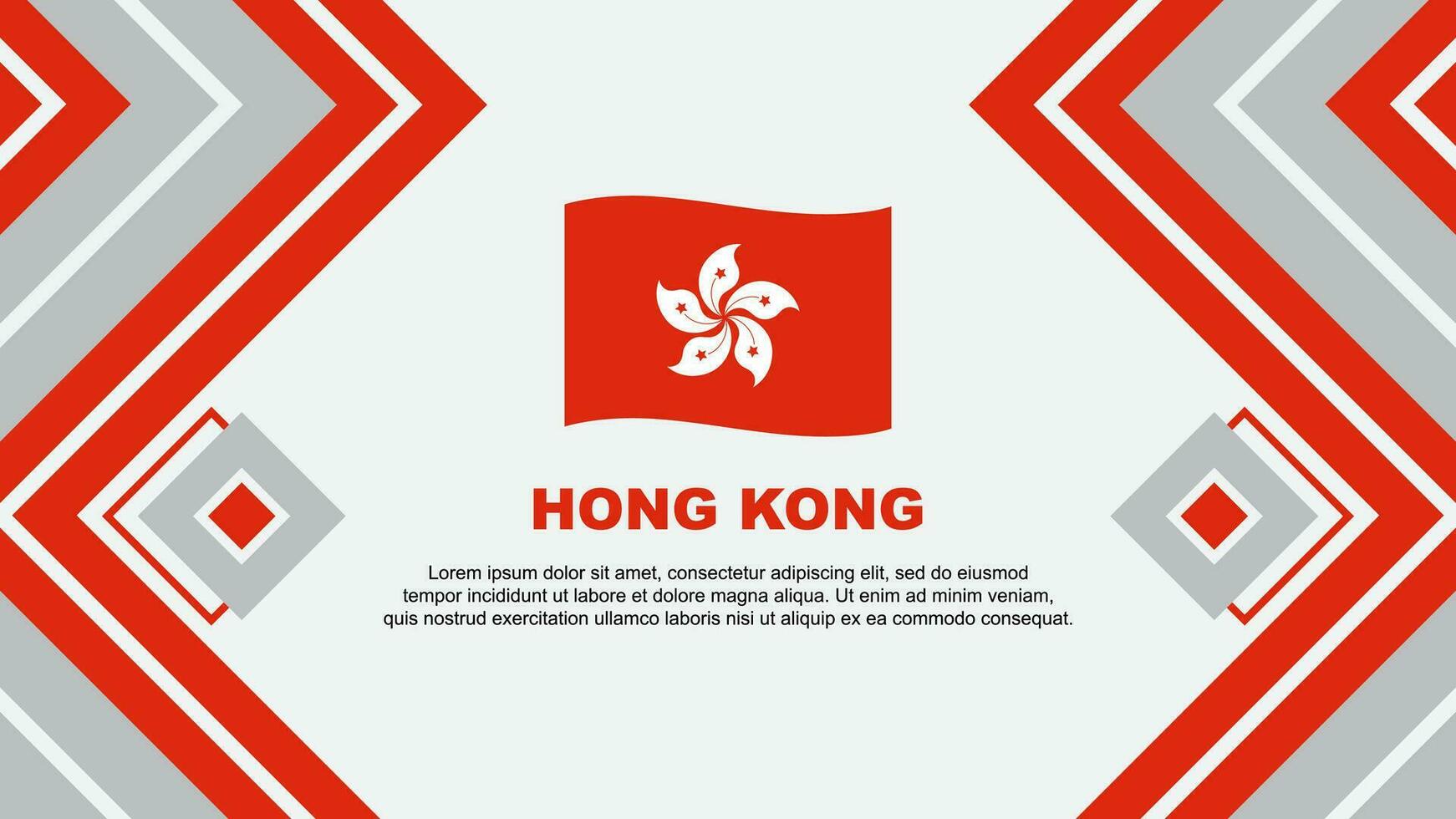 Hong Kong Flag Abstract Background Design Template. Hong Kong Independence Day Banner Wallpaper Vector Illustration. Hong Kong Design