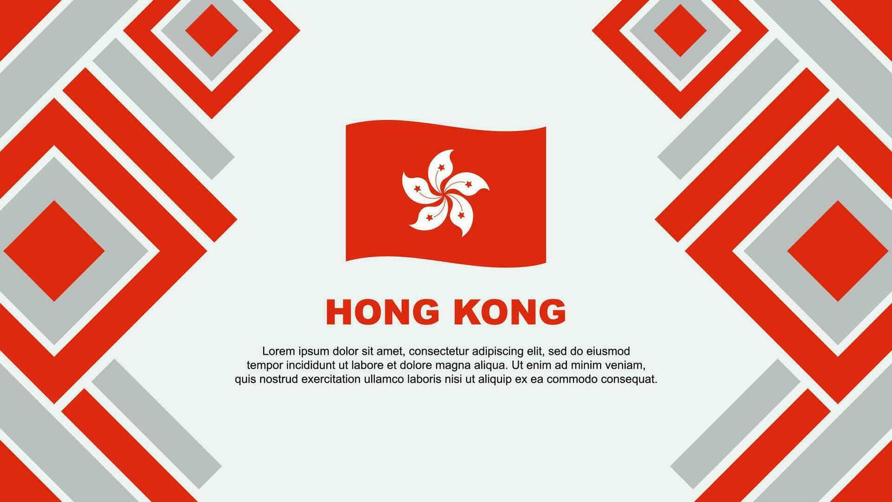 Hong Kong Flag Abstract Background Design Template. Hong Kong Independence Day Banner Wallpaper Vector Illustration. Hong Kong