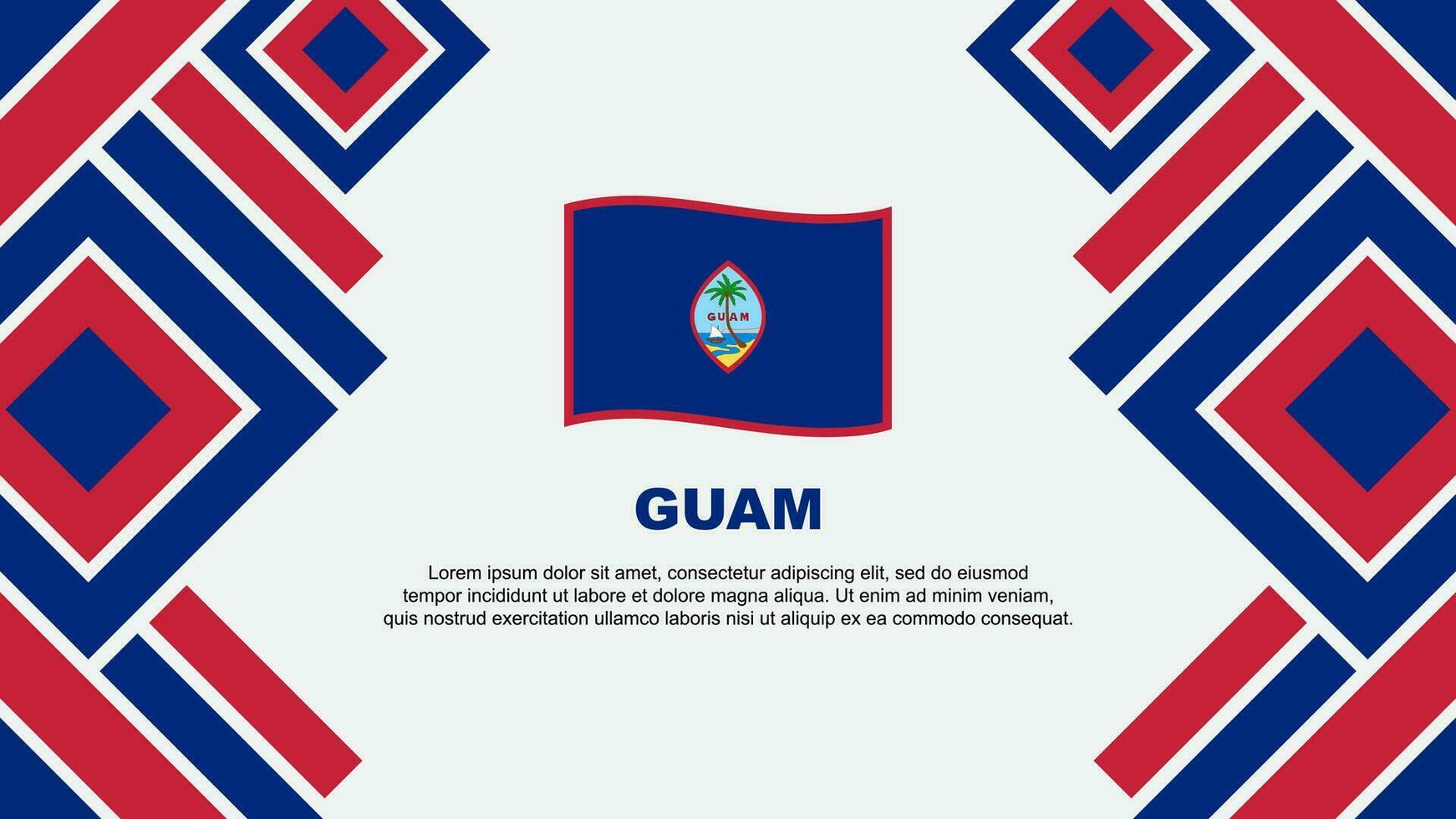 Guam Flag Abstract Background Design Template. Guam Independence Day Banner Wallpaper Vector Illustration. Guam