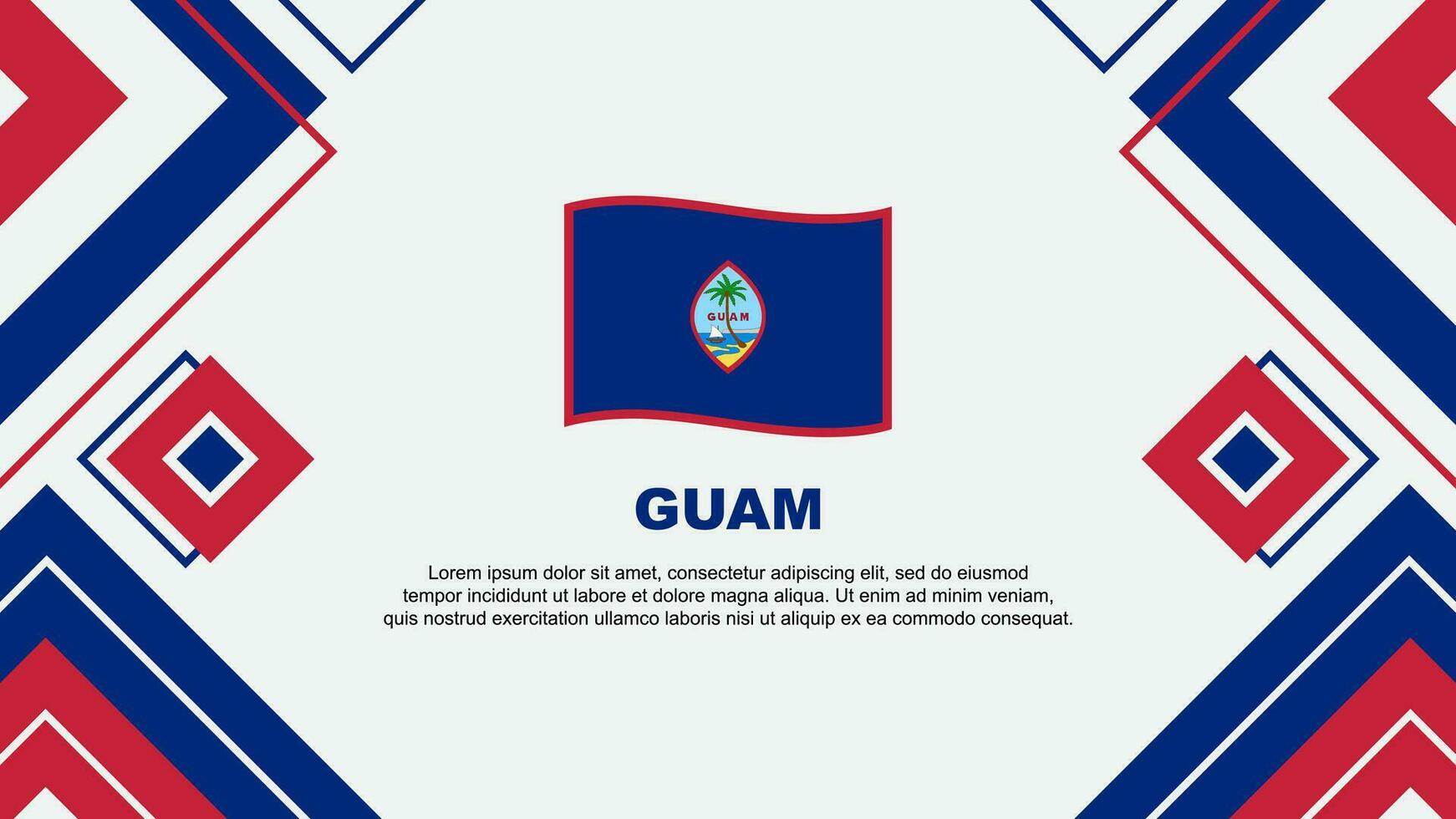 Guam Flag Abstract Background Design Template. Guam Independence Day Banner Wallpaper Vector Illustration. Guam Background