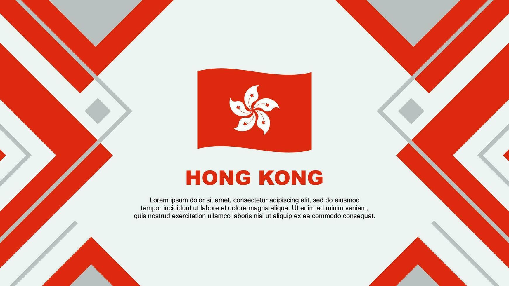 Hong Kong Flag Abstract Background Design Template. Hong Kong Independence Day Banner Wallpaper Vector Illustration. Hong Kong Illustration