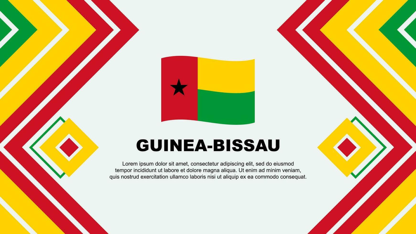 Guinea-Bissau Flag Abstract Background Design Template. Guinea-Bissau Independence Day Banner Wallpaper Vector Illustration. Guinea-Bissau Design