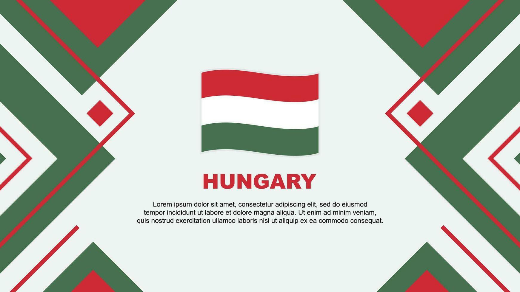 Hungary Flag Abstract Background Design Template. Hungary Independence Day Banner Wallpaper Vector Illustration. Hungary Illustration