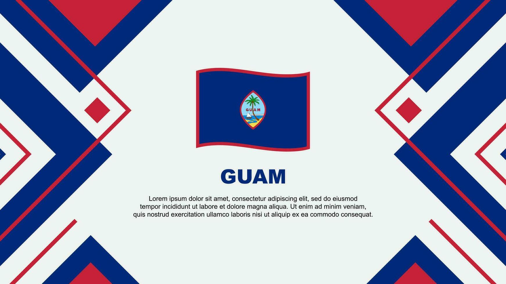 Guam Flag Abstract Background Design Template. Guam Independence Day Banner Wallpaper Vector Illustration. Guam Illustration