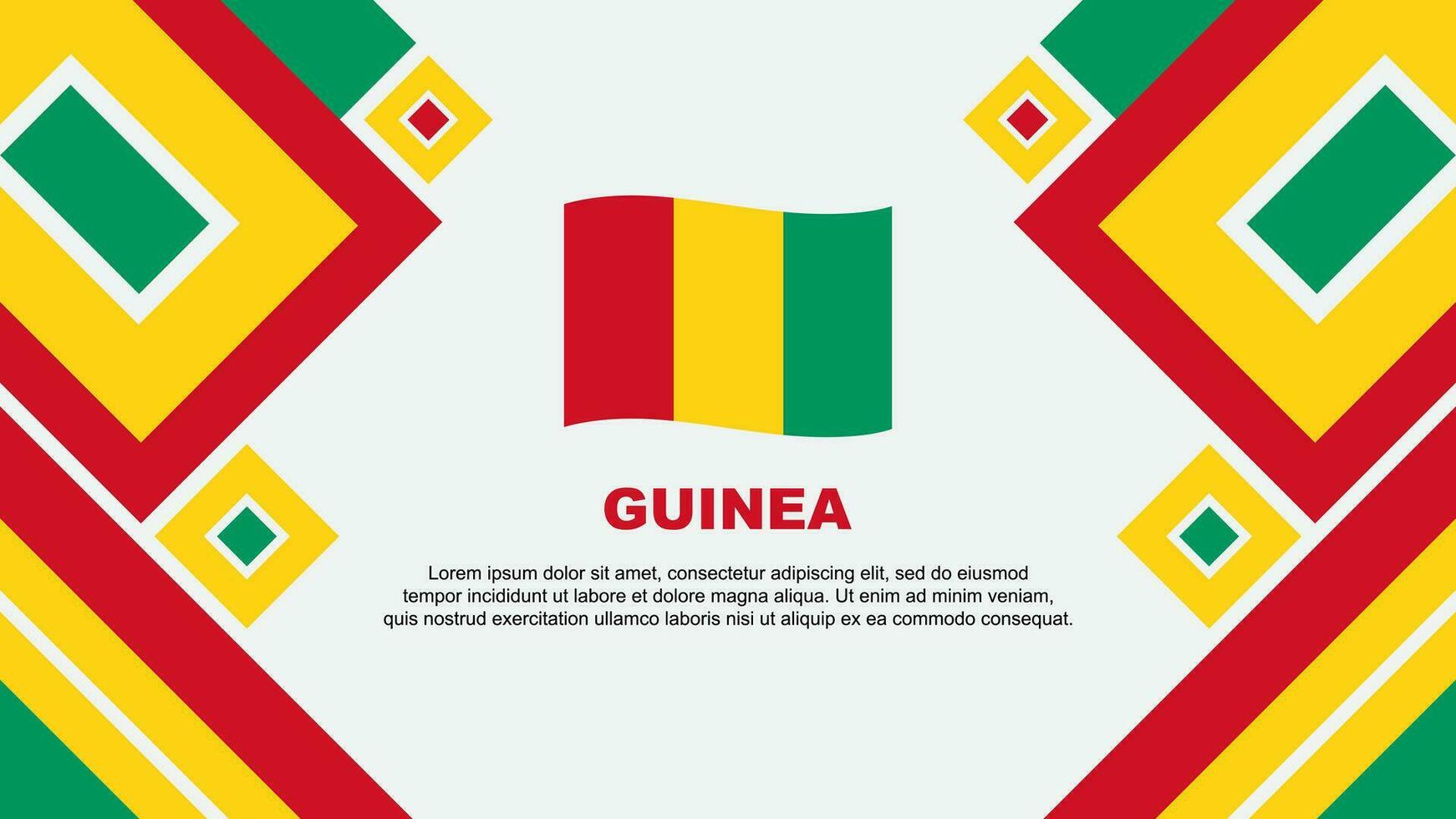 Guinea Flag Abstract Background Design Template. Guinea Independence Day Banner Wallpaper Vector Illustration. Guinea Cartoon