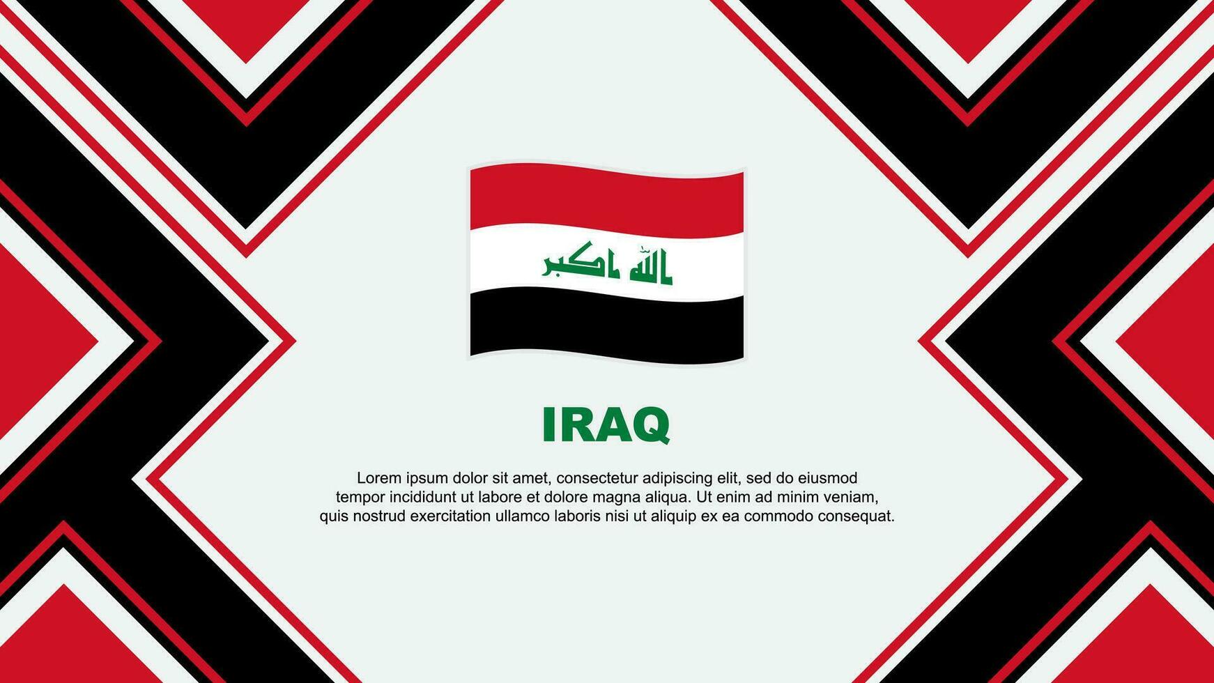 Irak bandera resumen antecedentes diseño modelo. Irak independencia día bandera fondo de pantalla vector ilustración. Irak vector