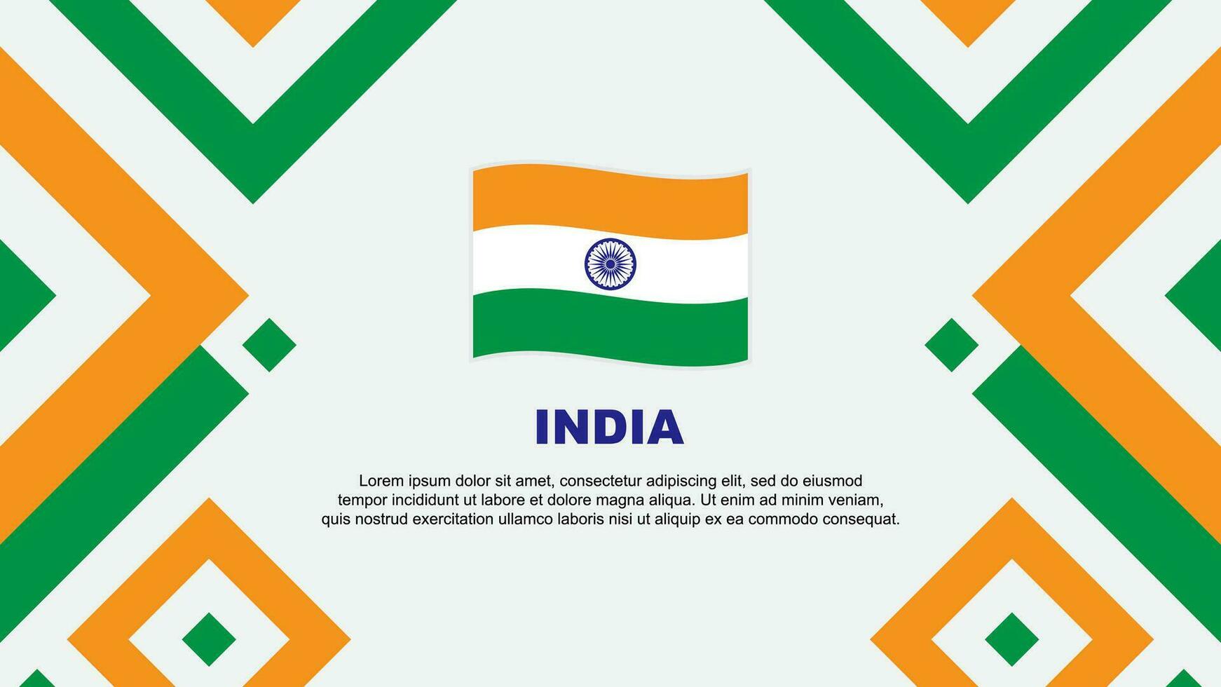 India Flag Abstract Background Design Template. India Independence Day Banner Wallpaper Vector Illustration. India Template