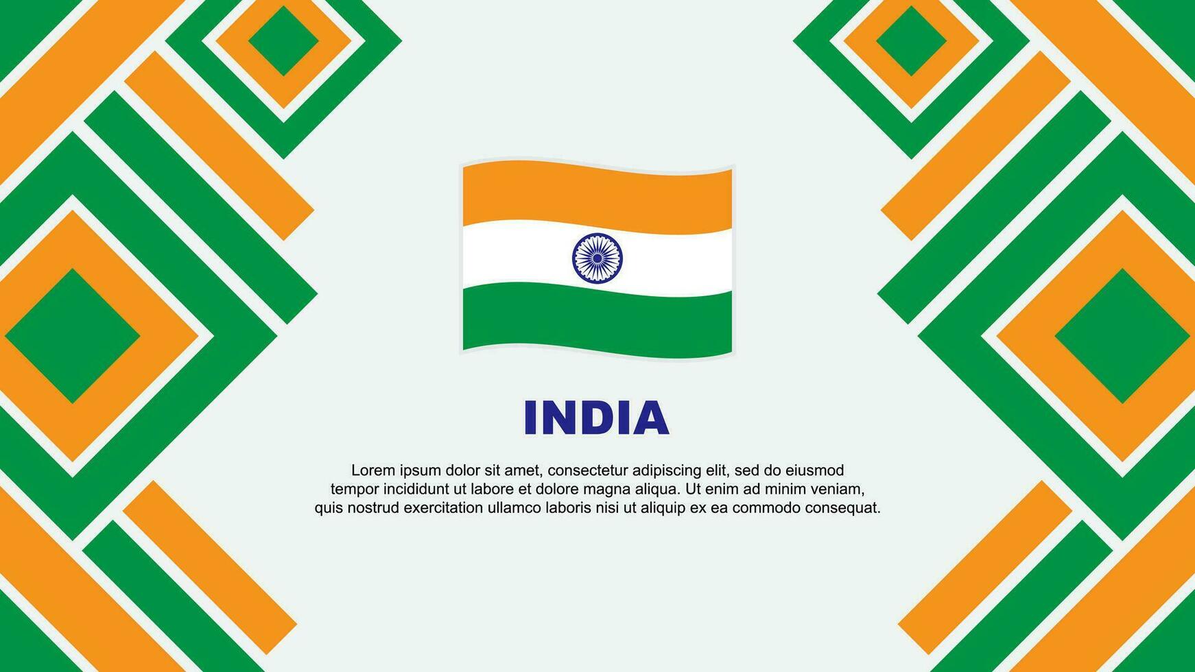 India Flag Abstract Background Design Template. India Independence Day Banner Wallpaper Vector Illustration. India