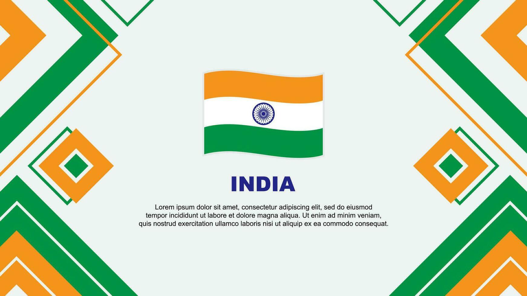 India Flag Abstract Background Design Template. India Independence Day Banner Wallpaper Vector Illustration. India Background