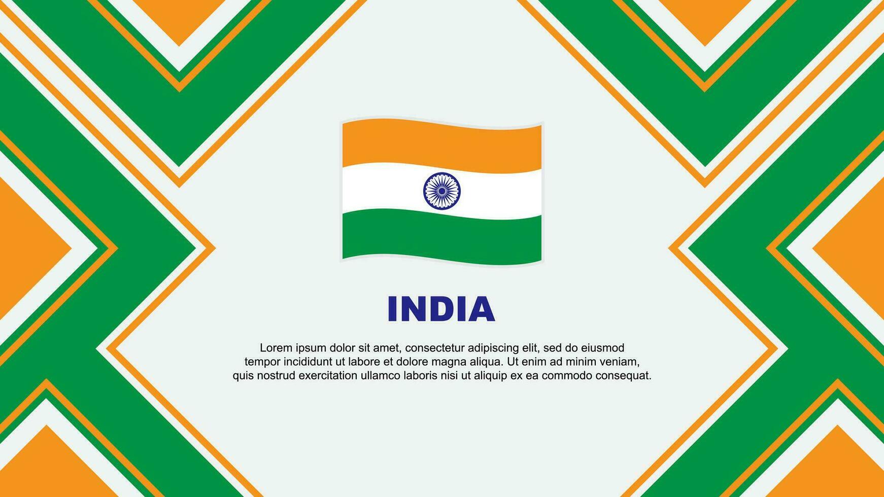 India Flag Abstract Background Design Template. India Independence Day Banner Wallpaper Vector Illustration. India Vector