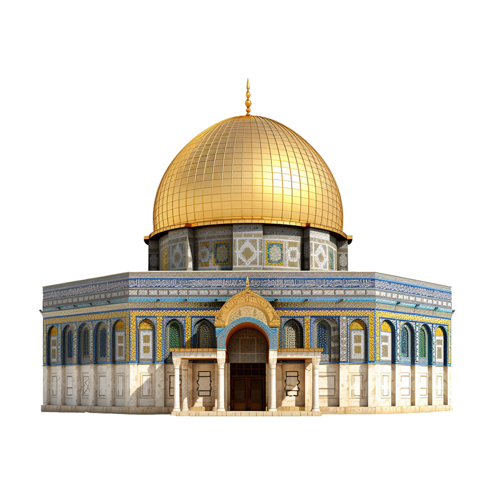 AI generated Dome of rock mosque isolated on transparent background png