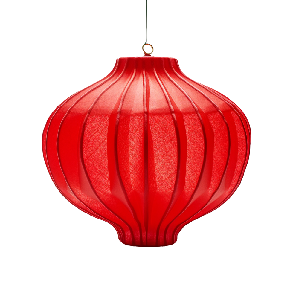 AI generated Chinese lantern 3d rendering  isolated on transparent background png