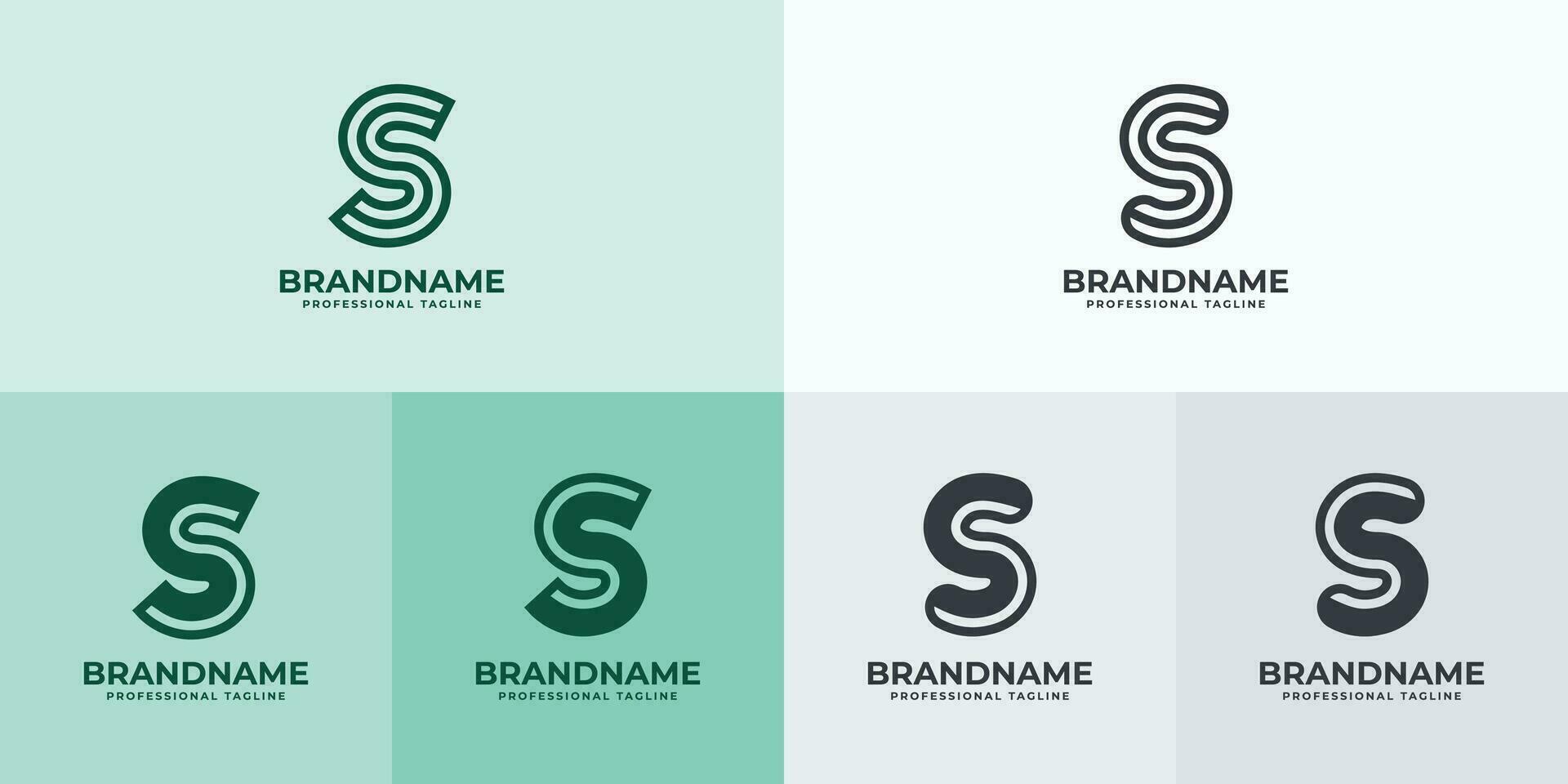 Modern Letter S Logo Set, Suitable for business with S or SS initials vector