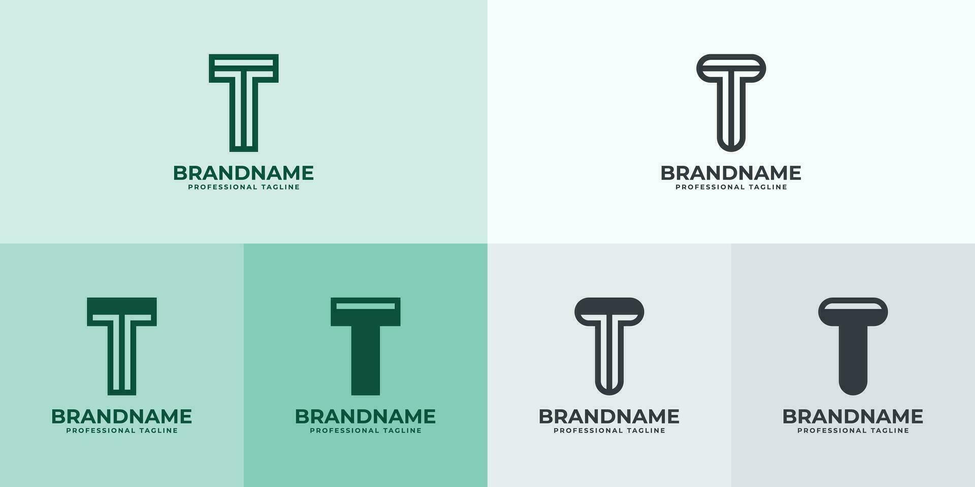 Modern Letter T Logo Set, Suitable for business with T or TT initials vector