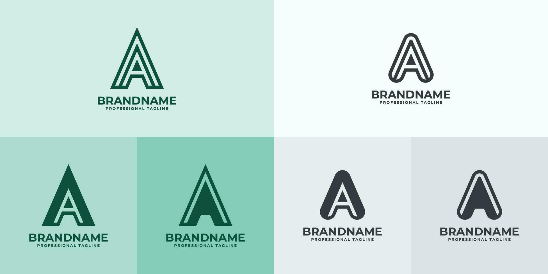 Modern Letter A Logo Set, Suitable for business with A or AA initials vector