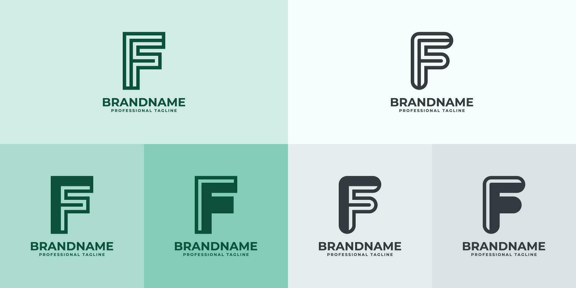 Modern Letter F Logo Set, Suitable for business with F or FF initials vector