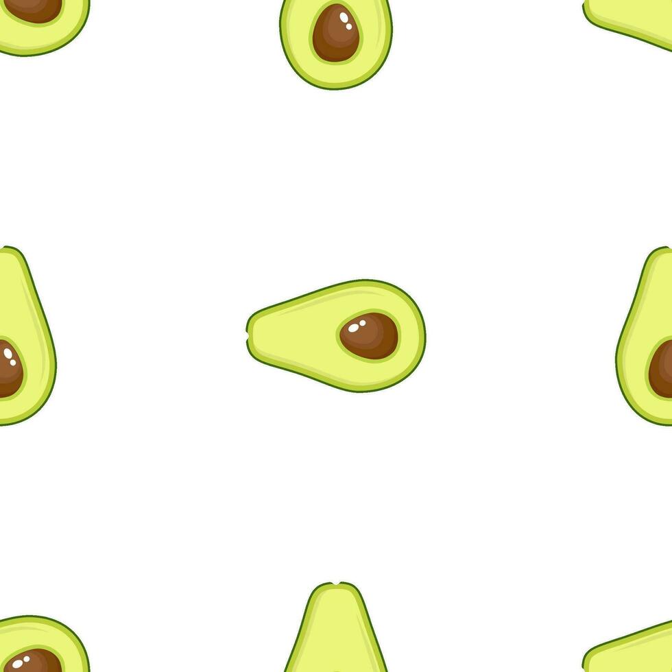 Avocado pattern geometric seamless. fresh avocados halfs pattern. Vector illustration in flat style