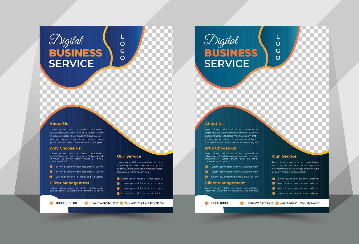 modern business flyer design vector template