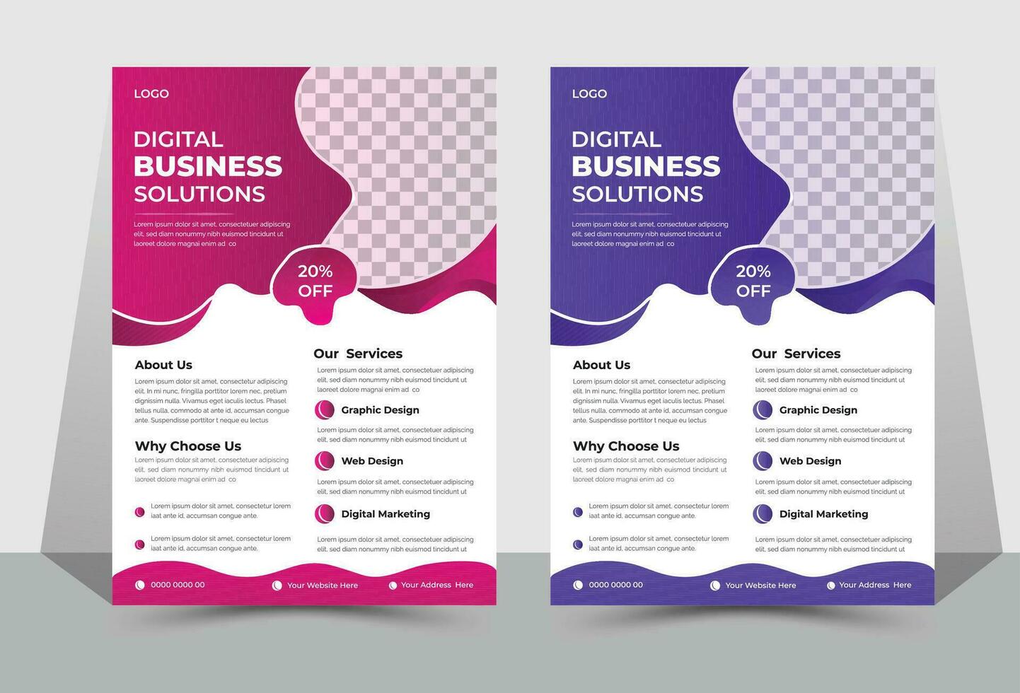 modern business flyer design vector template