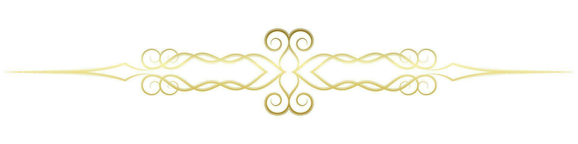 vintage lines decorative s Golden flower border collection vector