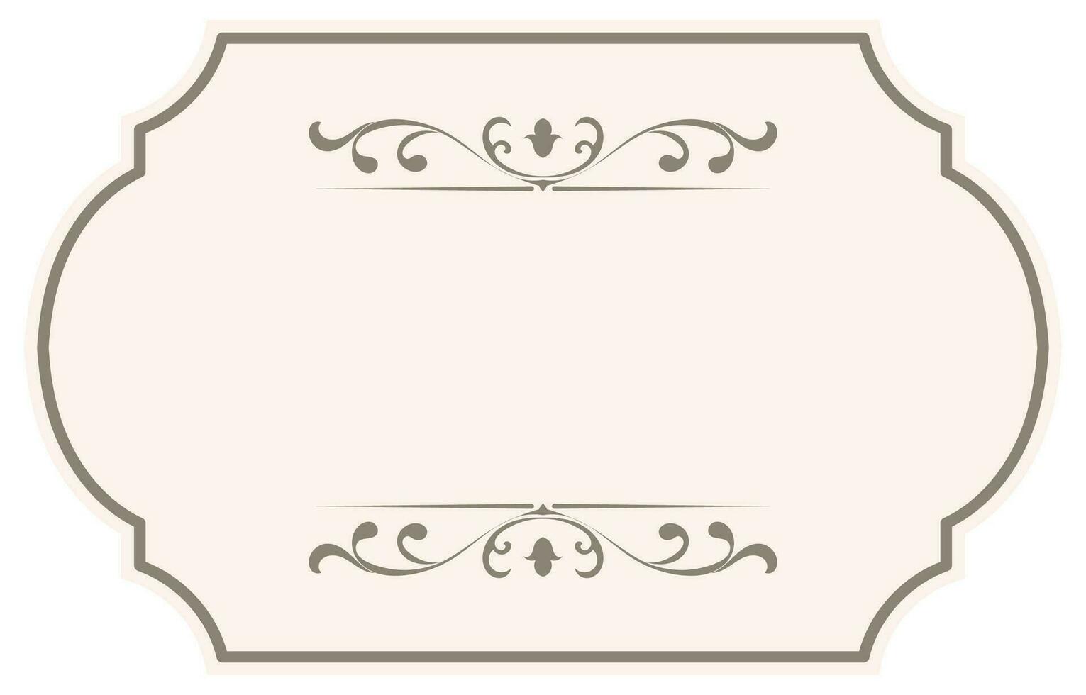 Vintage label of vintage decorative badge menu illustration. vector