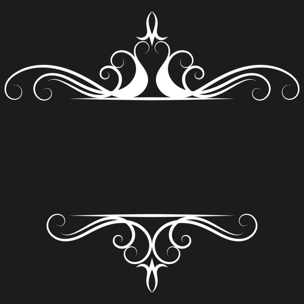 Vintage lines. Calligraphic design. Swirling or rolling vintage frame vector