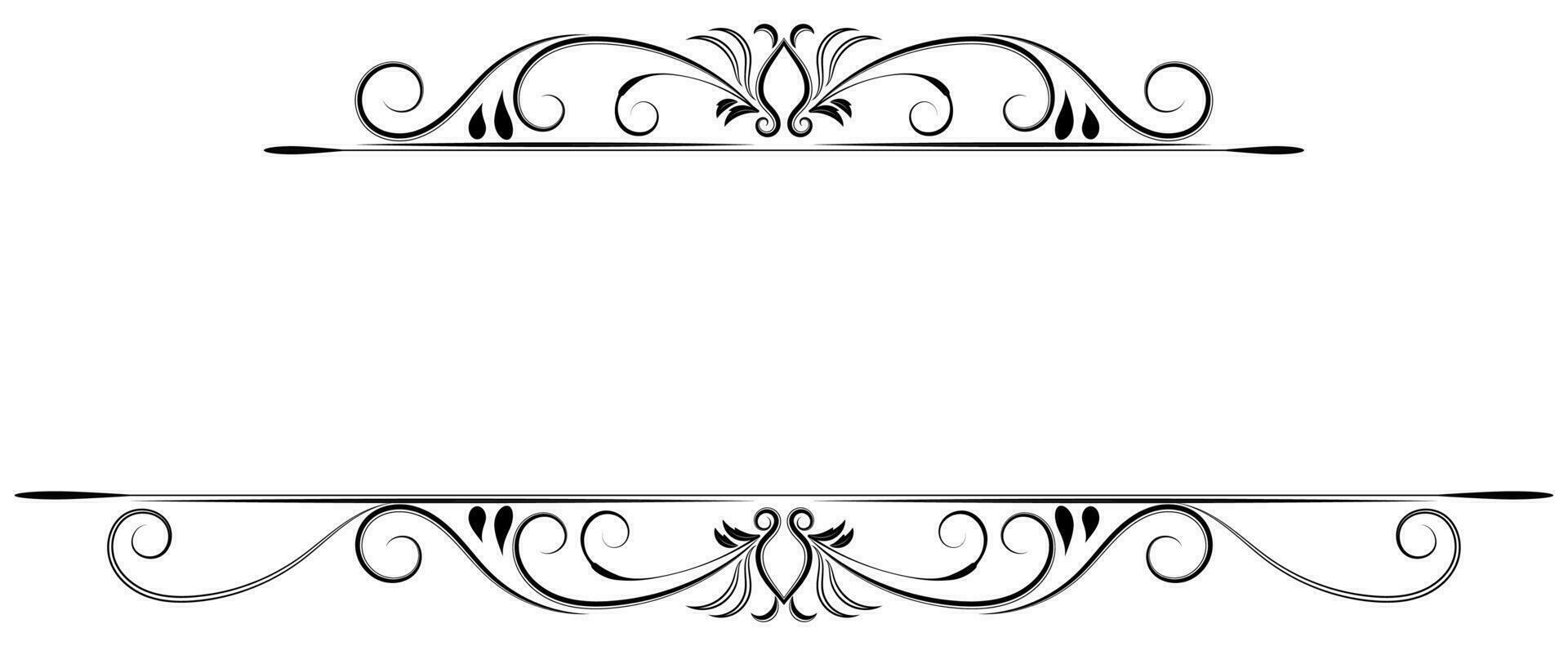 vintage horizontal frame Label lines for making catalogs and brochures for coffee shops and boutiques. vector