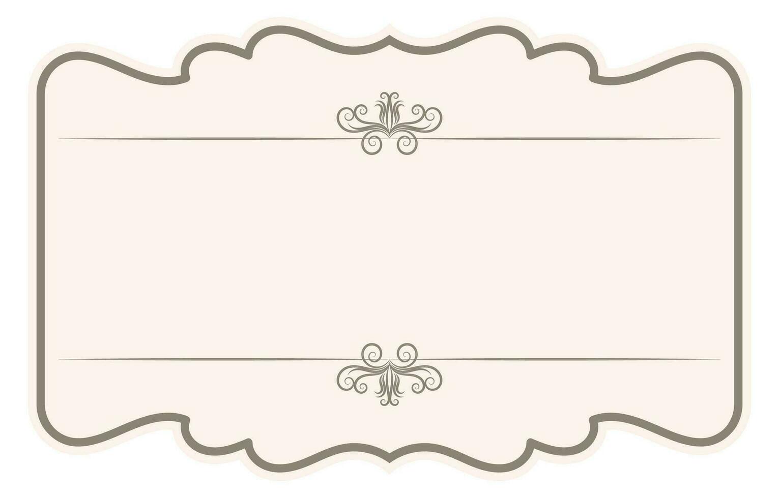 Vintage label of vintage decorative badge menu illustration. vector