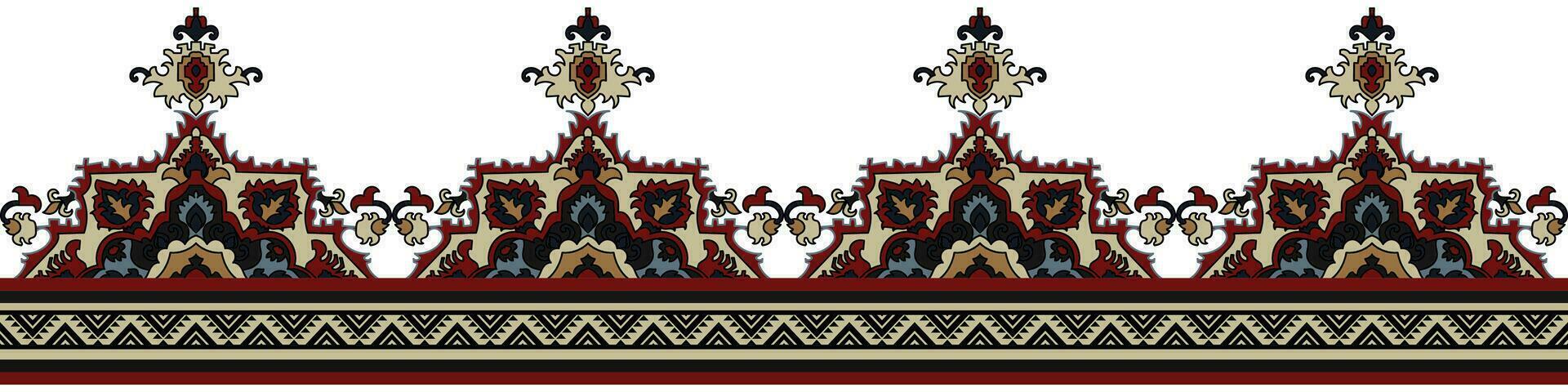 carpet pattern Textile digital design motif pattern decor hand made artwork frame gift card wallpaper women cloth front back and duppata print element of baroque ornament paisley abstract border rug vector