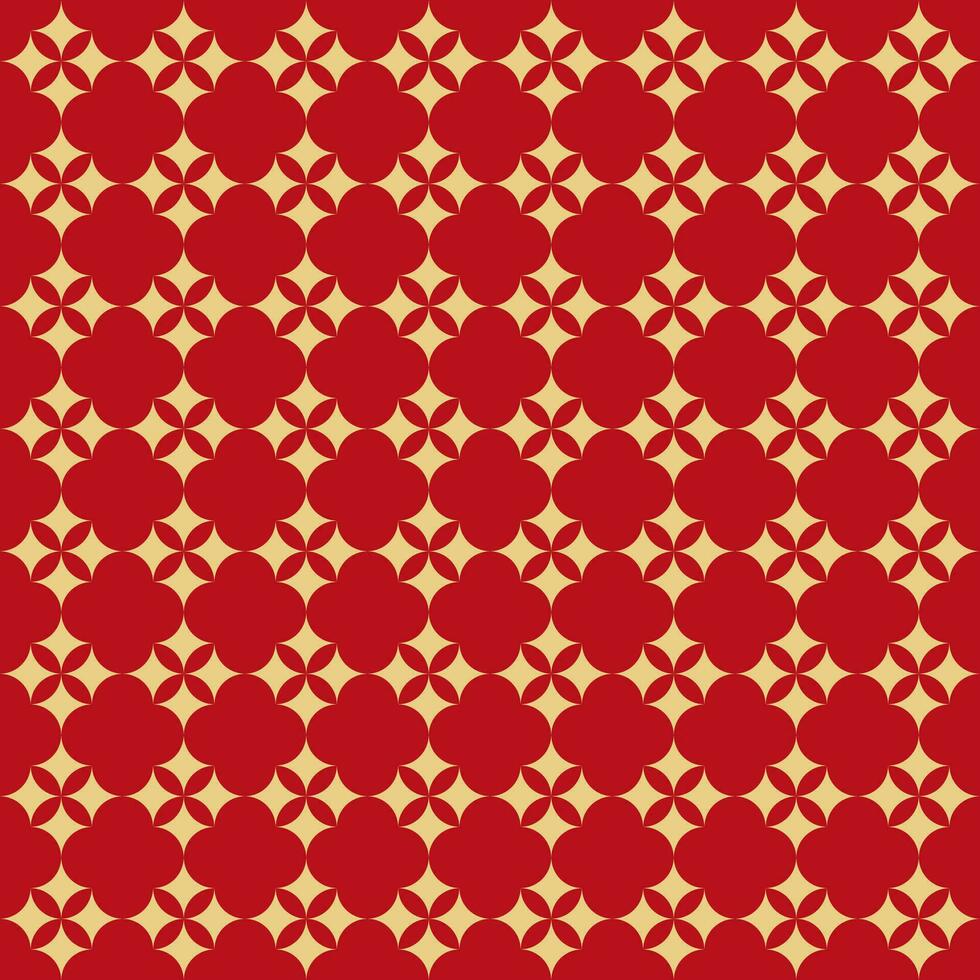 Golden pattern on a red background. For wallpaper. vector